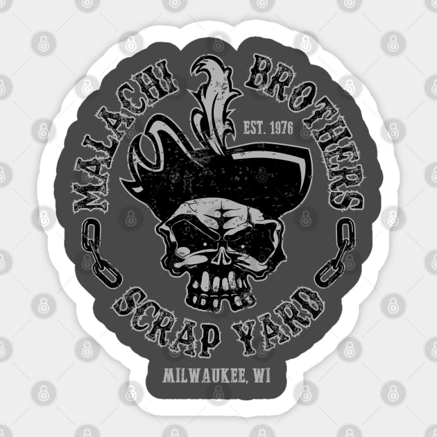 Malachi Brothers Scrap Yard Sticker by WarbucksDesign